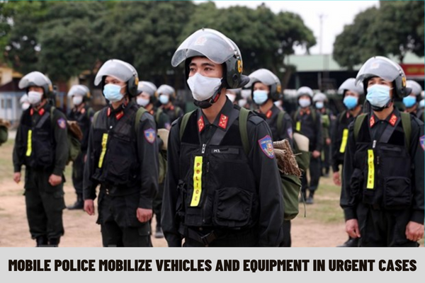 Will civil vehicles and equipment mobilized by the Mobile Police to perform urgent tasks be compensated when damage occurs?