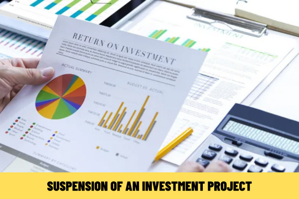 Is it illegal for suspension of an investment project for a total of 20 months? If so, how is it handled?