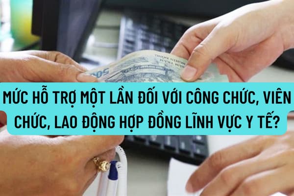 Mức hỗ trợ một lần đối với công chức, viên chức, lao động hợp đồng lĩnh vực y tế trực thuộc thành phố Hà Nội là bao nhiêu?