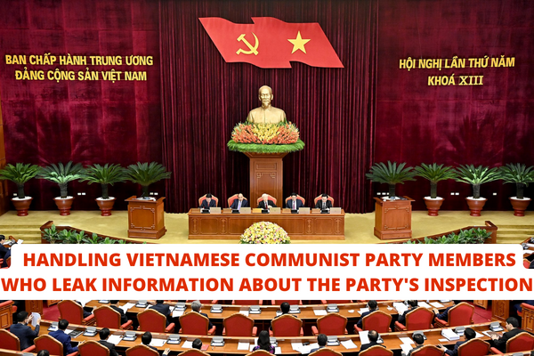How to handle Vietnamese Communist Party members who disclose or leak information and documents about the situation and results of the Party's inspection and supervision that have not been published yet?