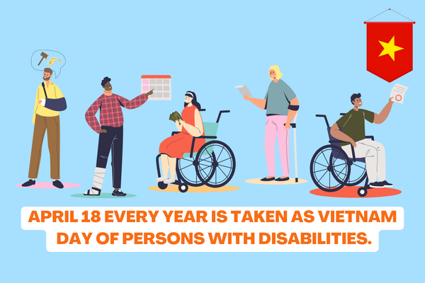 April 18 every year is taken as Vietnam Day of Persons with Disabilities